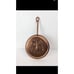 Copper Frying Skillet Engraving Paris Scene Decorative Flat Copper Hanging Pan