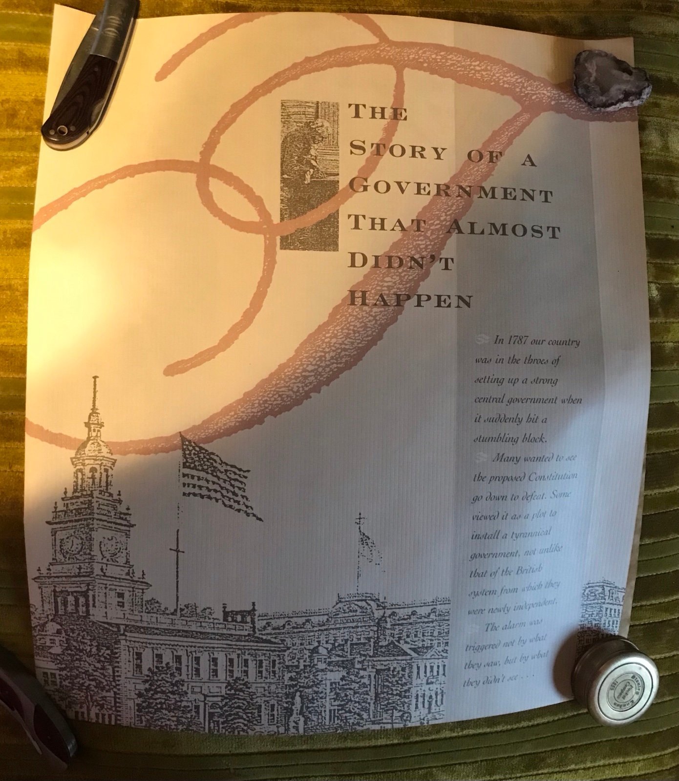 Bill of Rights 1989 Philip Morris Co. 200th Anniversary With Letter