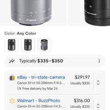 Canon EF-S 55-250mm f/4-5.6 IS STM Telephoto Zoom Lens for Select Canon Cameras