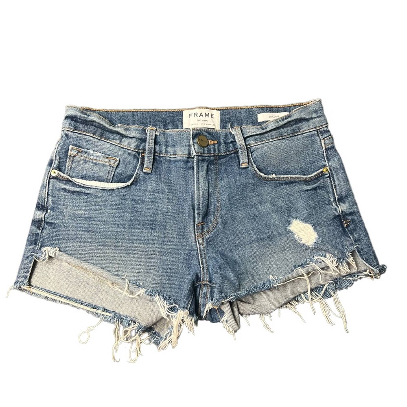 Frame Le Cutoff Denim Shorts