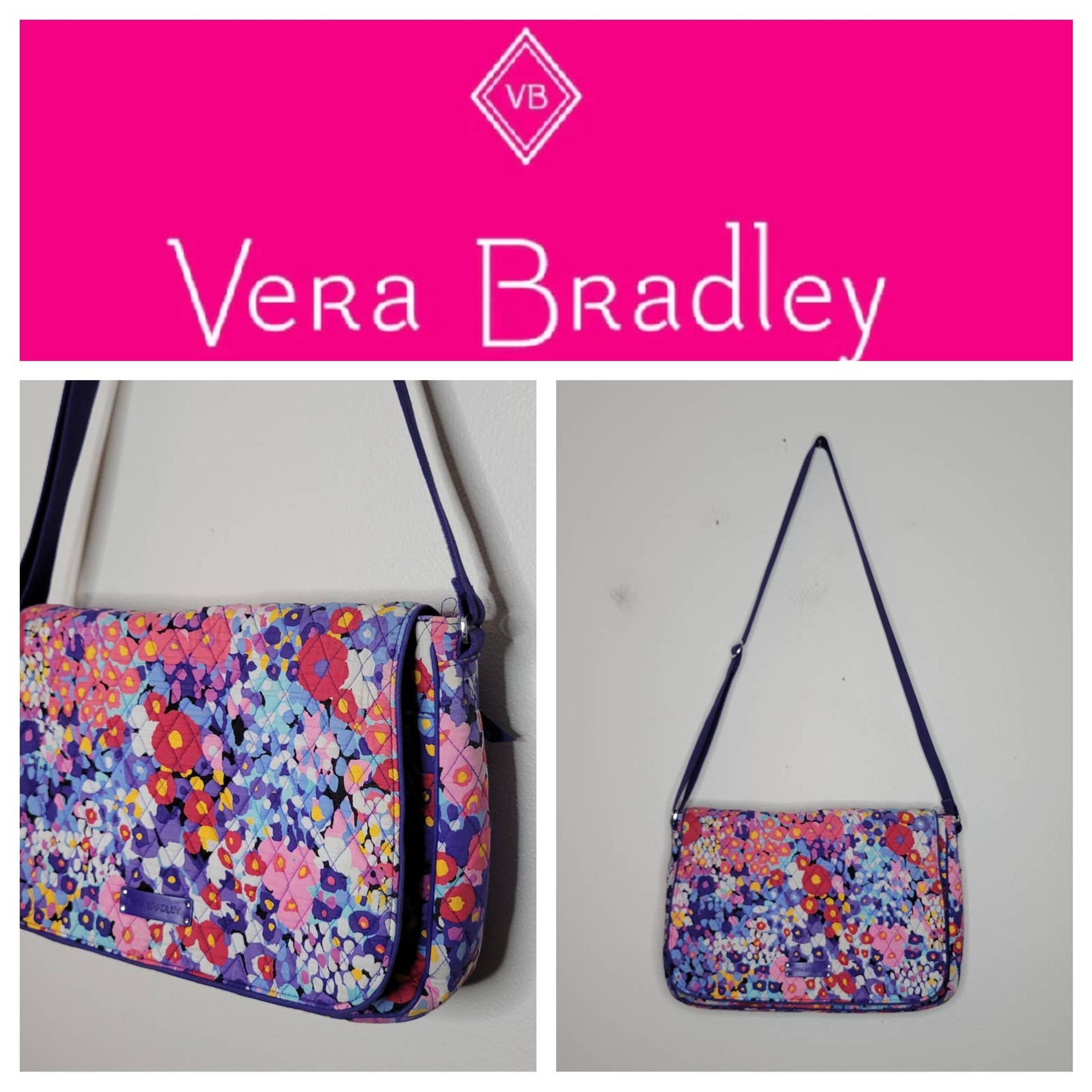 Vera Bradley Floral Laptop Messenger Bag