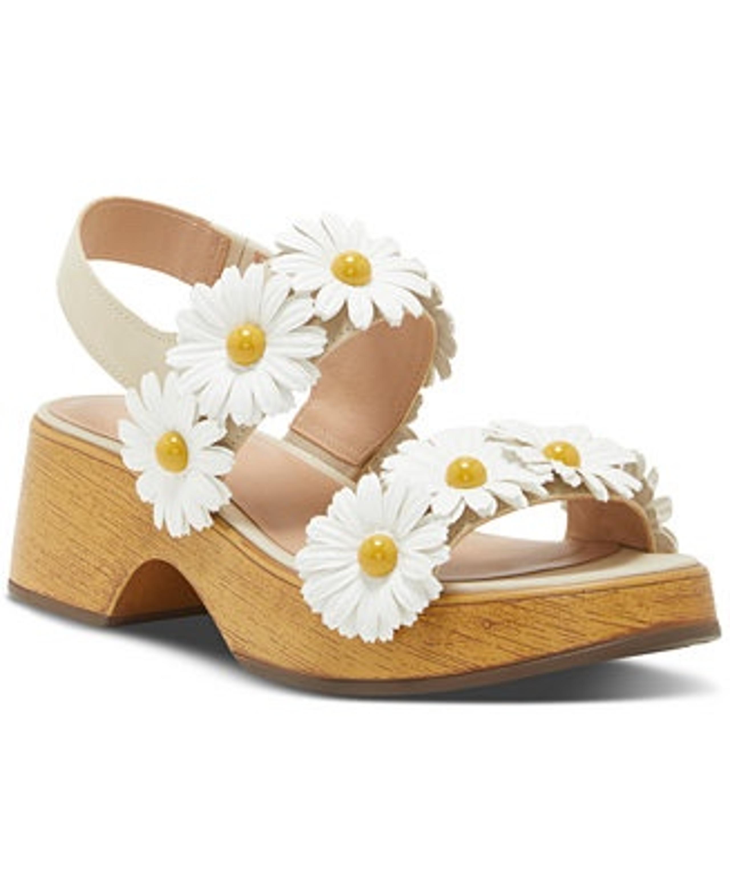 Lucky Brand Daisies Daisy Flowers Sandal Clog Wedge Shoes Julii