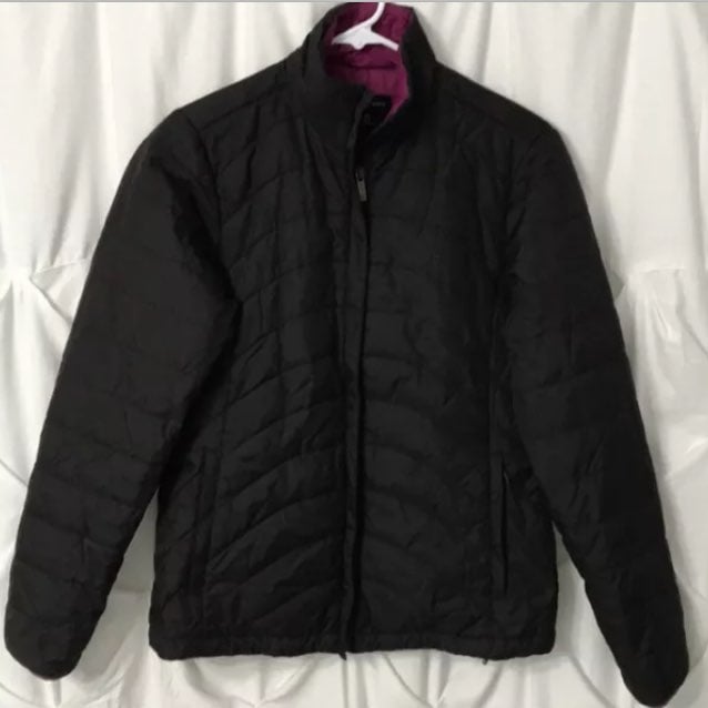 Lands End Dark Brown Quilted winter coat