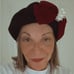French Style Black Beret with Red Bow Pearl Ribbon Bow NWOT