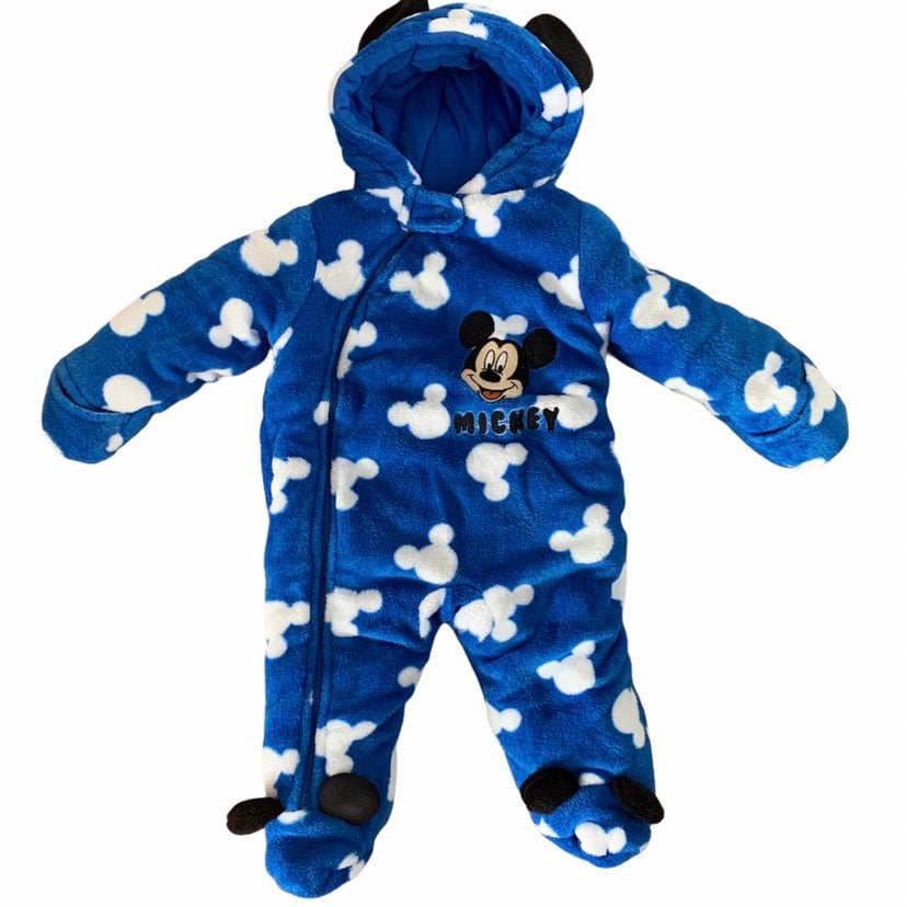 Disney baby mickey snowsuit fleece 6m