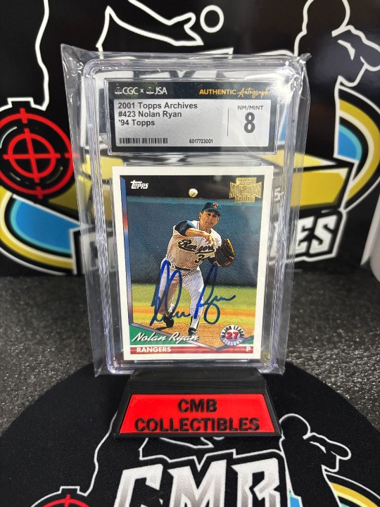 2001 Topps Archives Nolan Ryan IP Auto CGCxJSA! Read description.