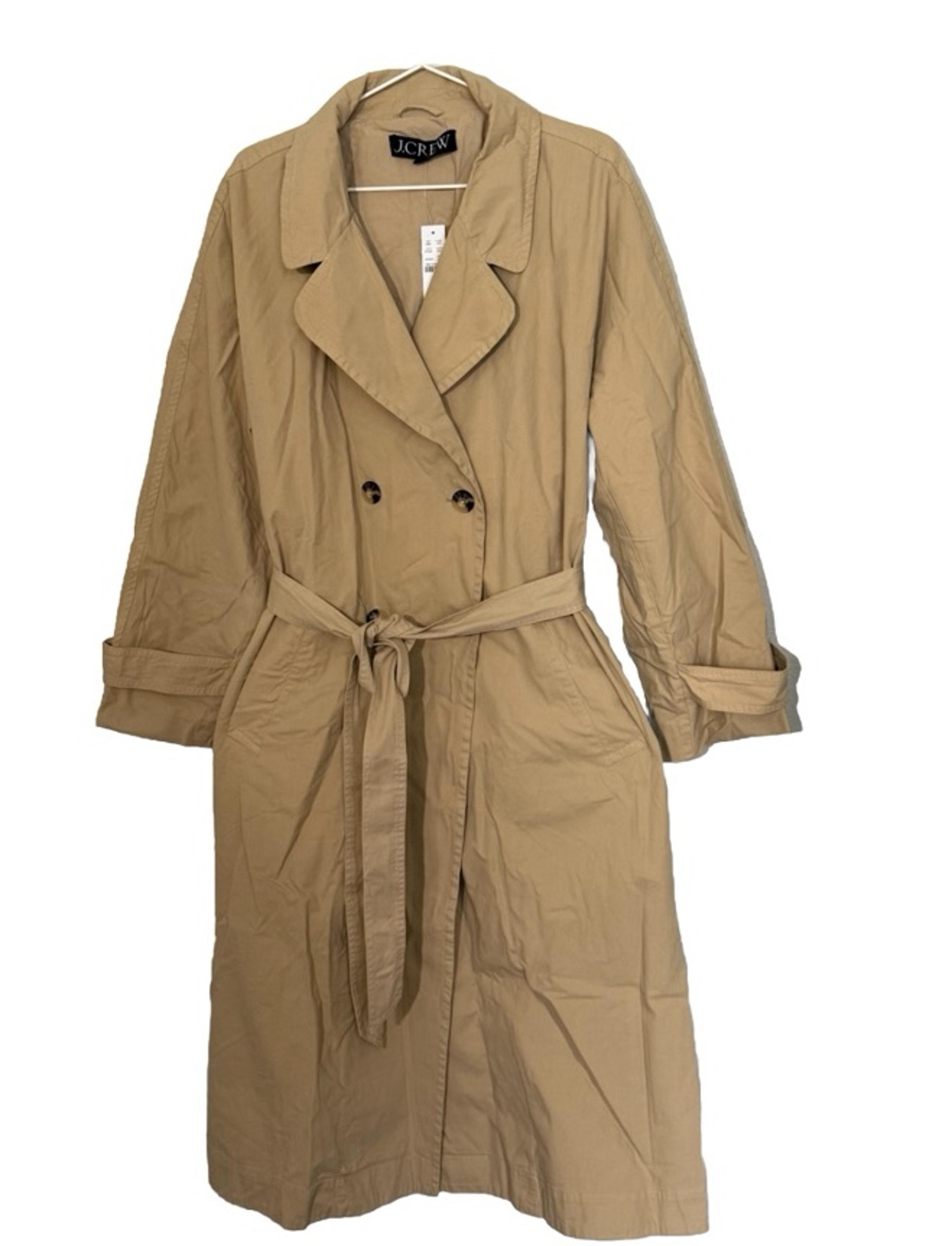 NEW J Crew Women’s Relaxed Heritage Trench Coat in Chino Size XL