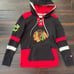 NHL Chicago Blackhawks Hoodie Embroidered CCM Black/Red/White Women's Small. Mea