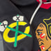 NHL Chicago Blackhawks Hoodie Embroidered CCM Black/Red/White Women's Small. Mea