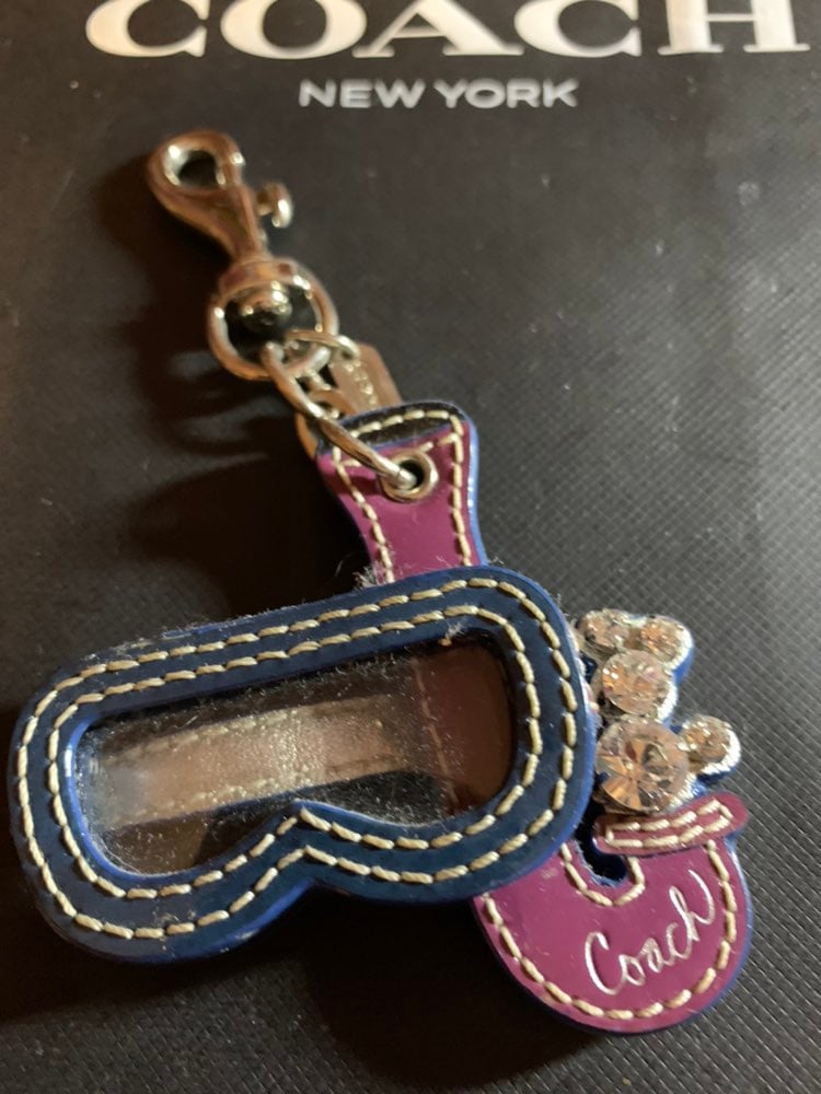 Coach Scuba Mask with Crystals Jeychain