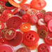 Lot of 75 Red & Coral Vintage Buttons Bakelite Plastic Lucite Cloth .1/8 to 1”