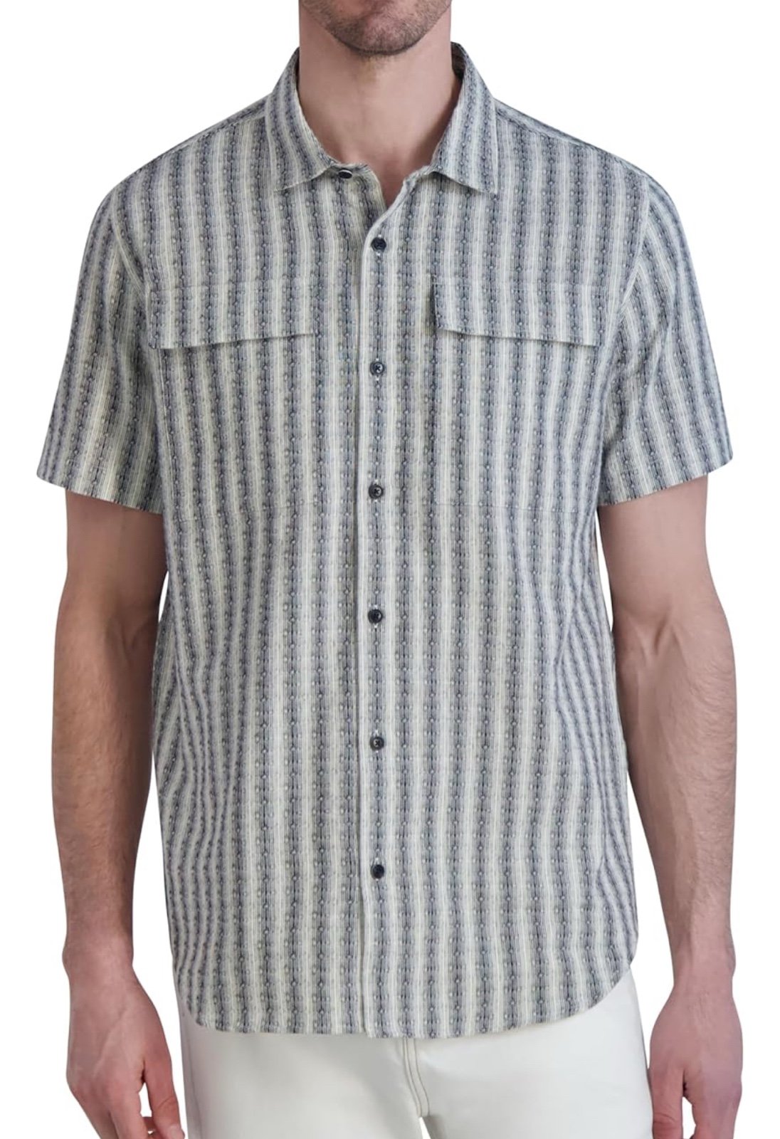 KARL LAGERFELD Mens Short Sleeve Chest Pockets Top