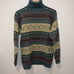 BROOKS BROTHERS Vintage Patterned Turtleneck Sweater 100% Wool Mutli Color Small