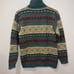 BROOKS BROTHERS Vintage Patterned Turtleneck Sweater 100% Wool Mutli Color Small