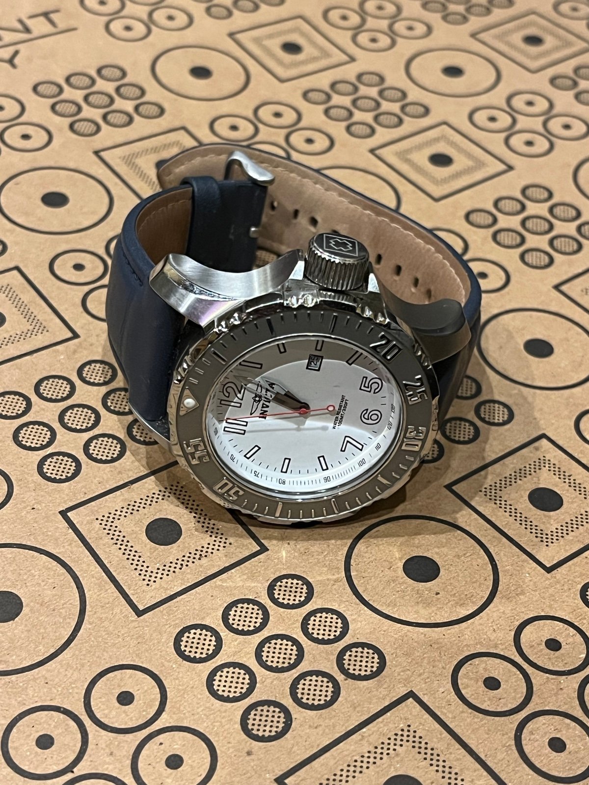 Invicta Men's 4661 II Sport 3-Hand Elite Collection Blue Leather Watch