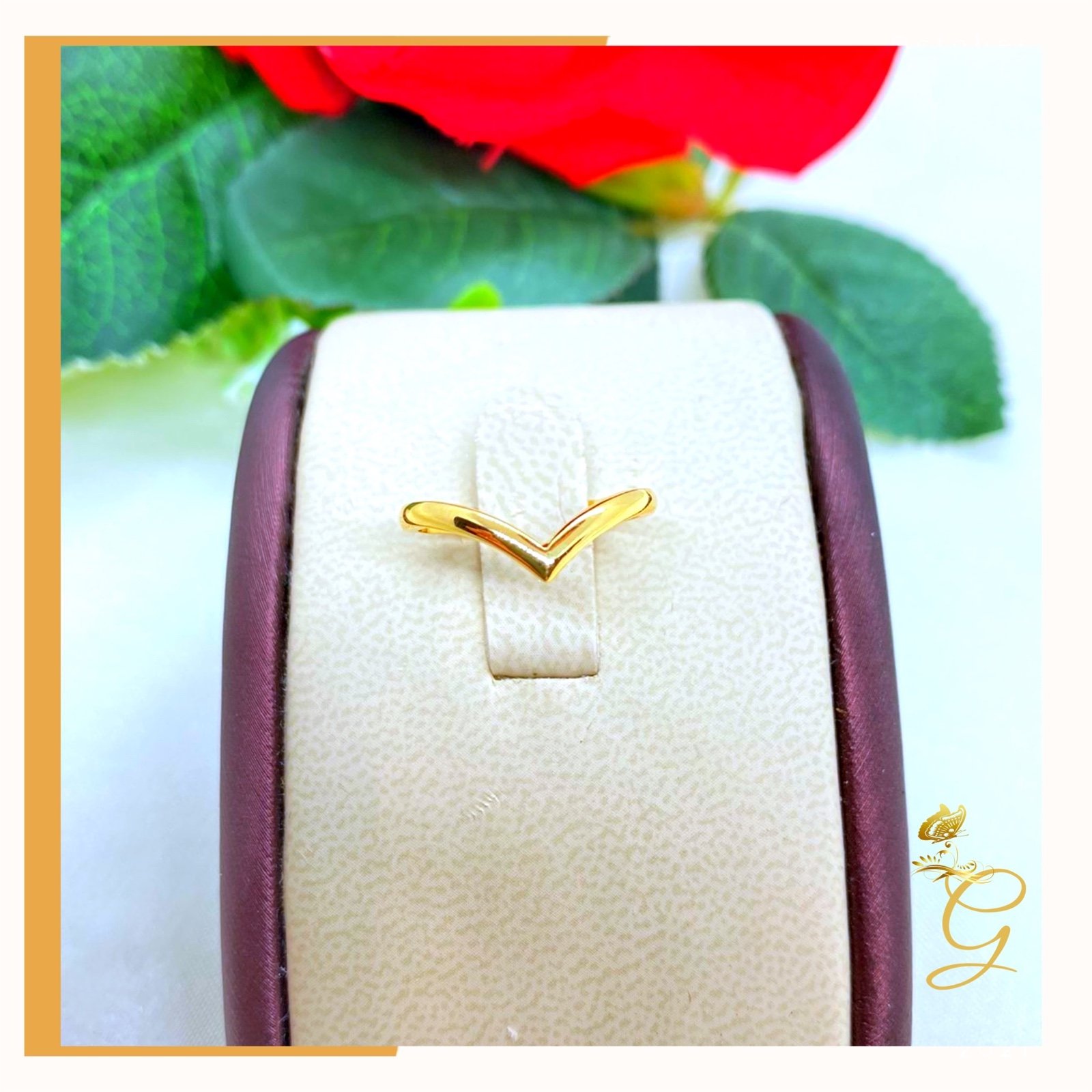 18K Real Gold Ring size 5.5