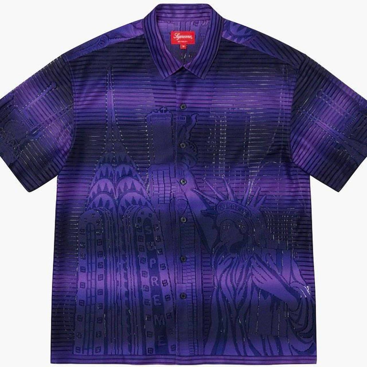 Rare Supremenewyork purple button up shirt