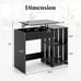 Lift Top Computer Desk Standing Desk w/ Hidden Compartments & Storage Shelves
