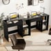 Lift Top Computer Desk Standing Desk w/ Hidden Compartments & Storage Shelves