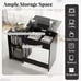 Lift Top Computer Desk Standing Desk w/ Hidden Compartments & Storage Shelves