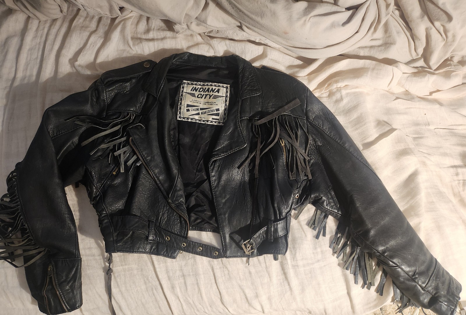 Leather Jacket w/Fringe