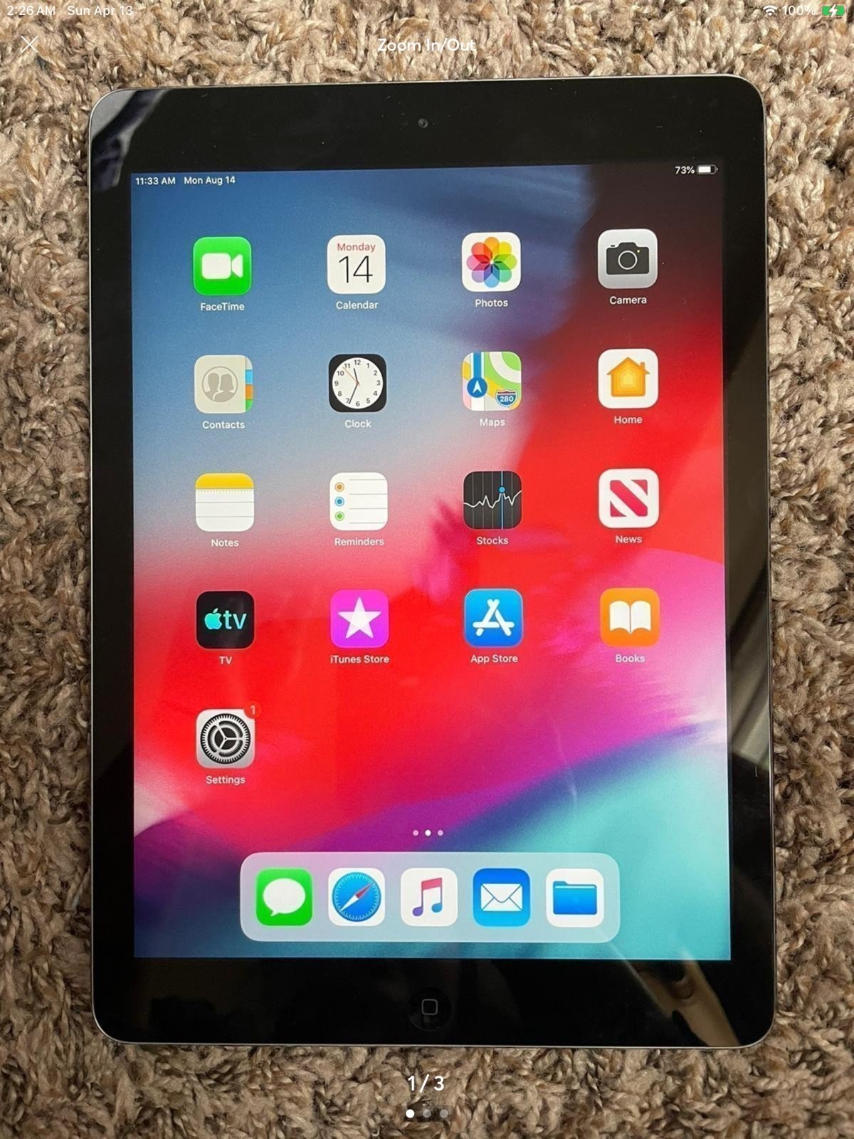 iPad Air 1st Gen 16GB Wi-Fi Space Grey