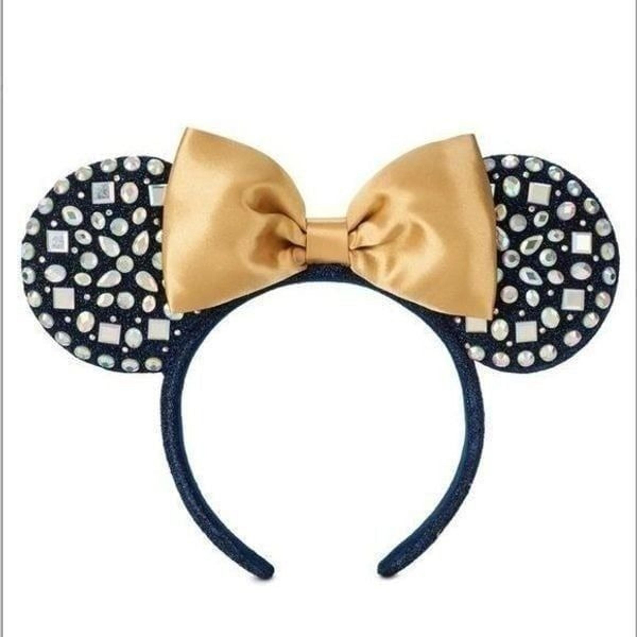 NWT Disney World Minnie Mouse 50th Anniversary Jewelled Ears Headband For Adults