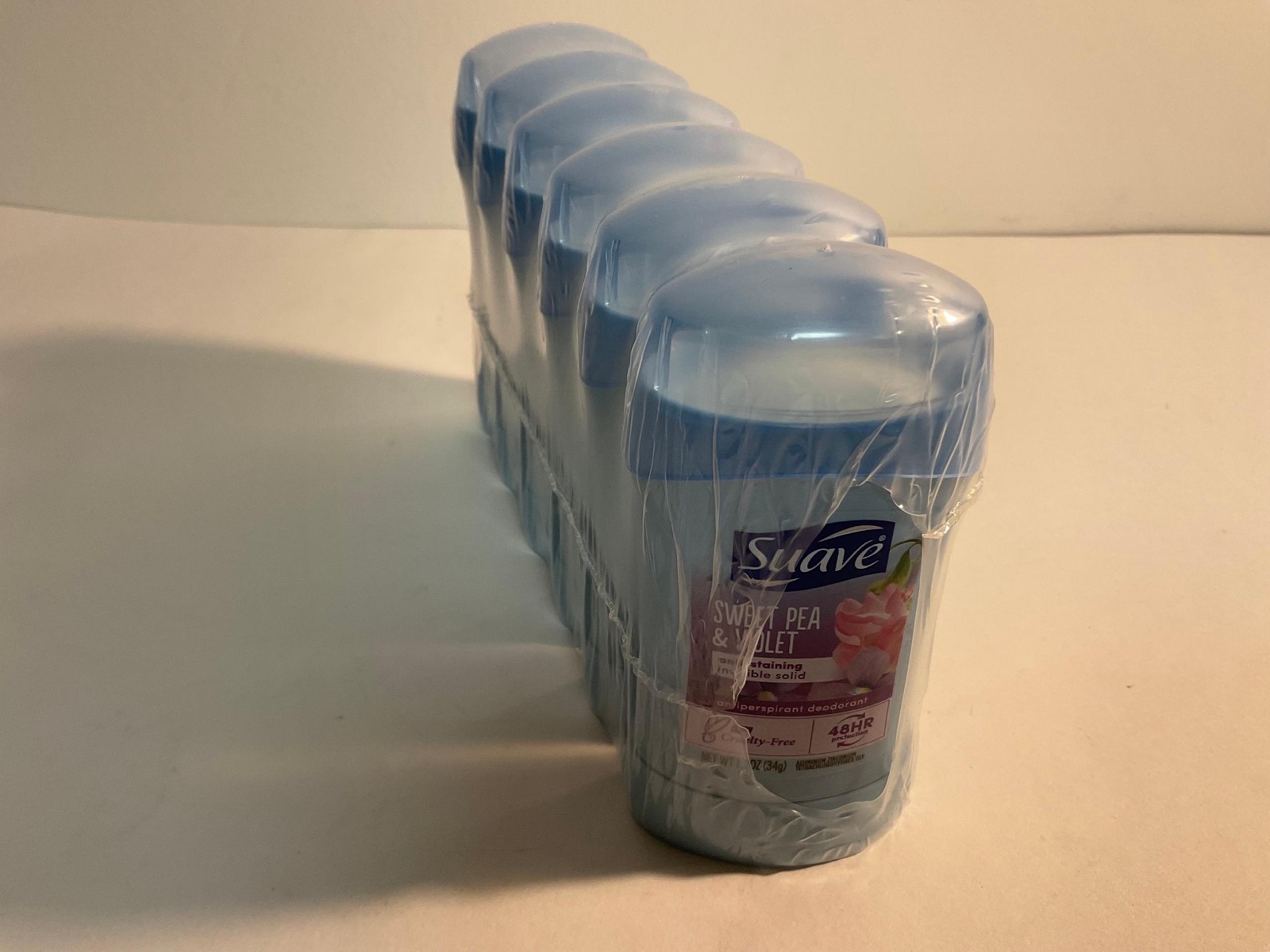 Lot of 6 New Suave Sweet Pea & Violet Women’s Deodorant. 1.2 oz each