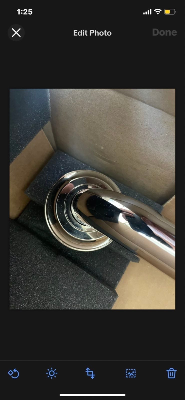 Waterworks Universal Grab Bar 42” Custom Made Nickel Finish