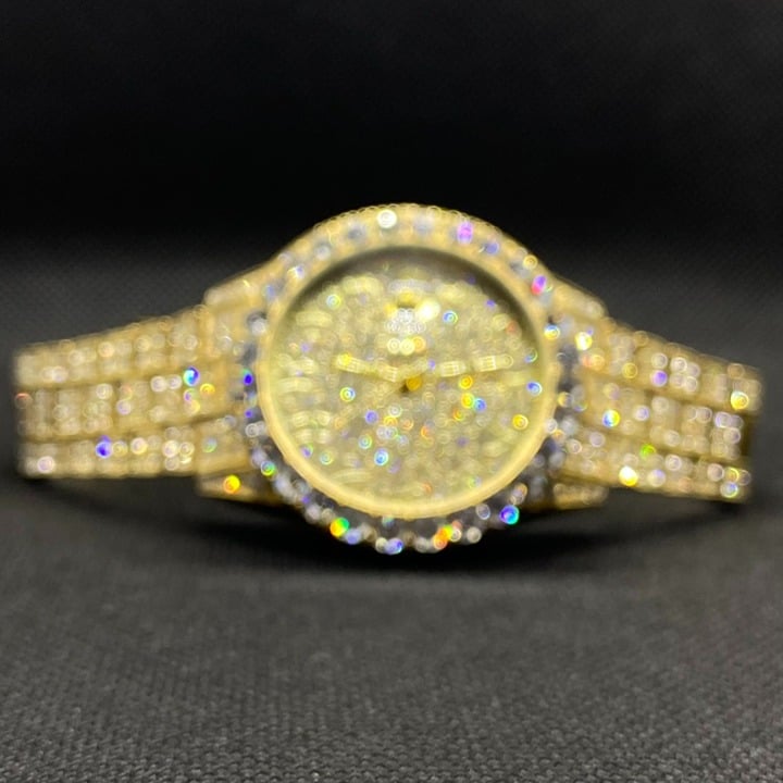 Iced Out Arabic Numeral Luxury Design Watch