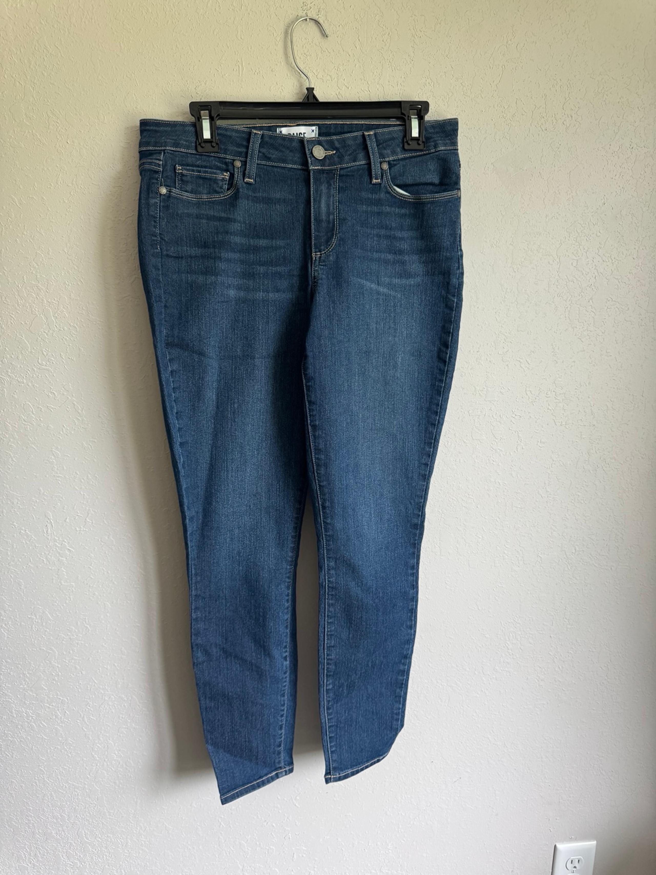 Paige Dark Wash Blue Denim Verdugo Ankle Skinny Jeans Womens 30 Casual