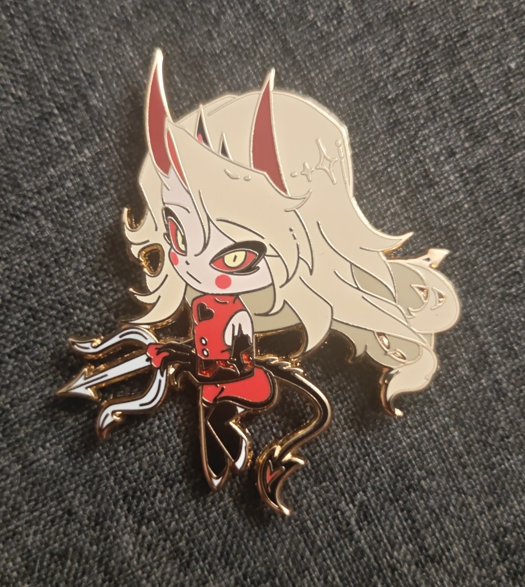 Hazbin Hotel Demon Charlie Fan Pin