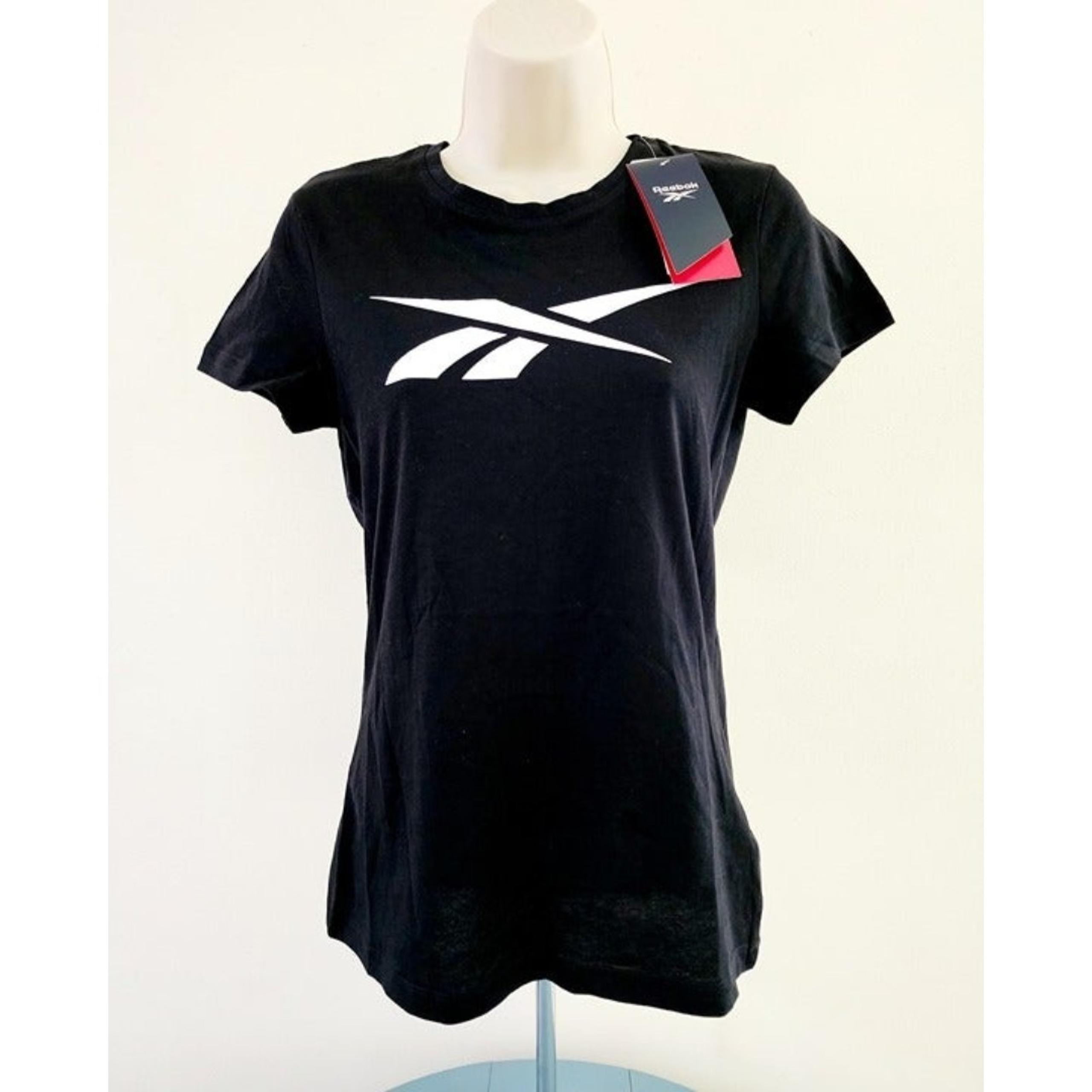 Reebok Women's Training Essentials Black/White Vector Graphic Tee Size: XS (NWT)