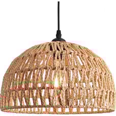 Hemp Rope Woven Pendant Light 12.6 in, Fixture Chandelier Light for Dining Room