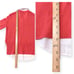 Brochu Walker The Looker Layered V-Neck Pullover Sweater. Size XS, Coral, white