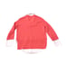 Brochu Walker The Looker Layered V-Neck Pullover Sweater. Size XS, Coral, white