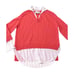 Brochu Walker The Looker Layered V-Neck Pullover Sweater. Size XS, Coral, white