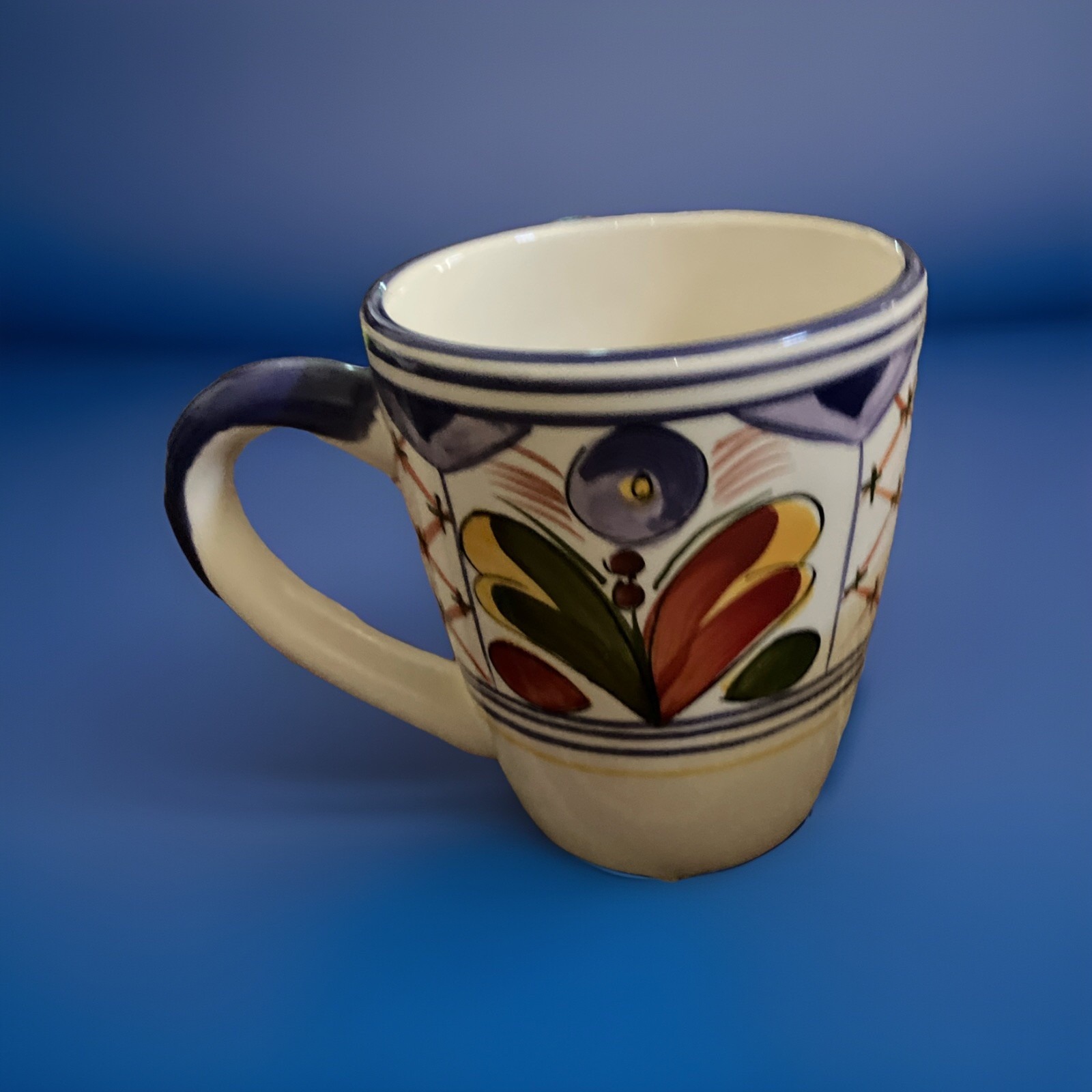 Tabletops Gallery Seville Coffee Cup Mug Hand Painted And Hand Crafted