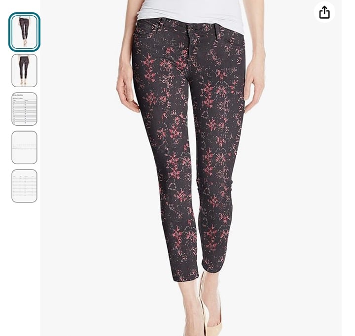 Lolita Mid Rise Skinny Chic Glam Classy Artsy Art Modern Trendy Hip Capri Jean