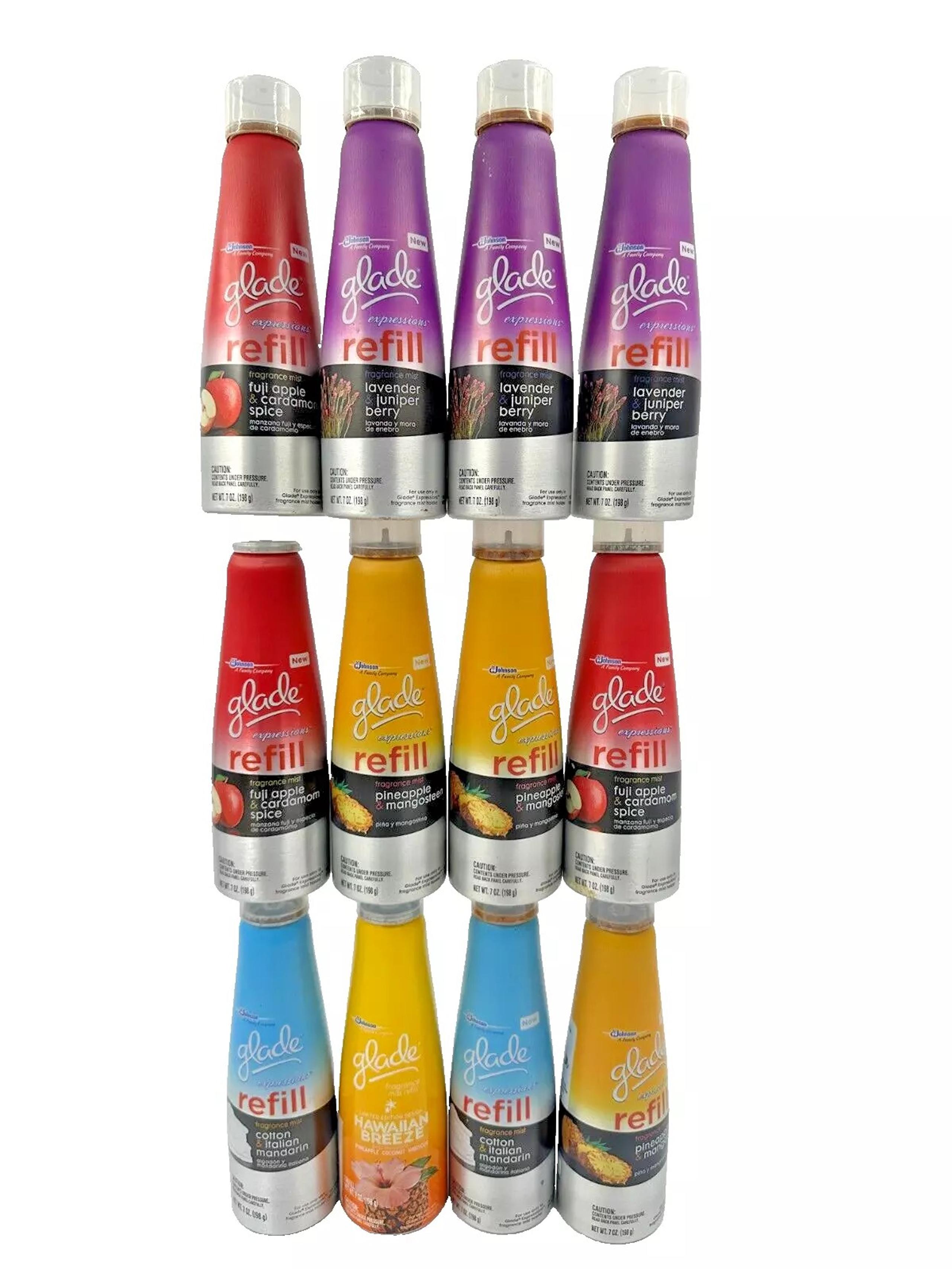SC Johnson Glade Expressions Refills LOT 12 Apple Cotton Juniper Mandarin Berry