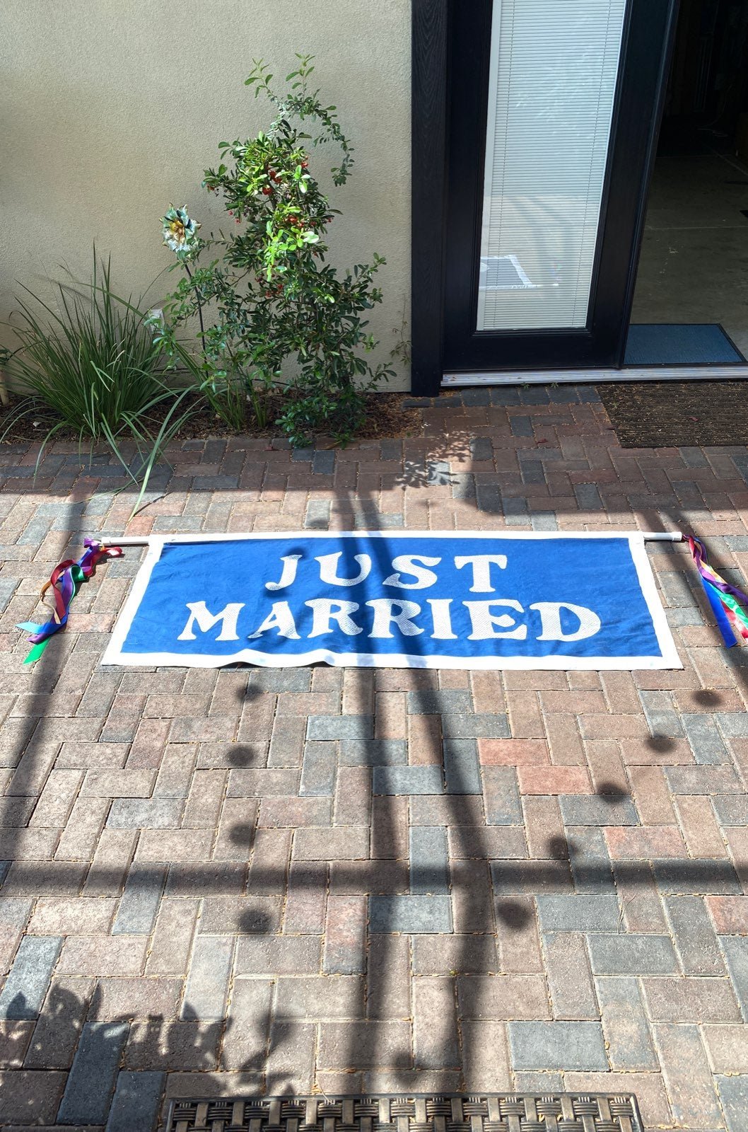 Just married banner