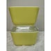 Vintage Pyrex Yellow Refrigerator Dish 501B 1-1/2 Cup w/ Lid USA-2 Dishes 1 Lid