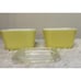 Vintage Pyrex Yellow Refrigerator Dish 501B 1-1/2 Cup w/ Lid USA-2 Dishes 1 Lid