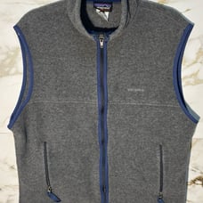 Mens Patagonia Fleece Vest Gray/Blue Size Large