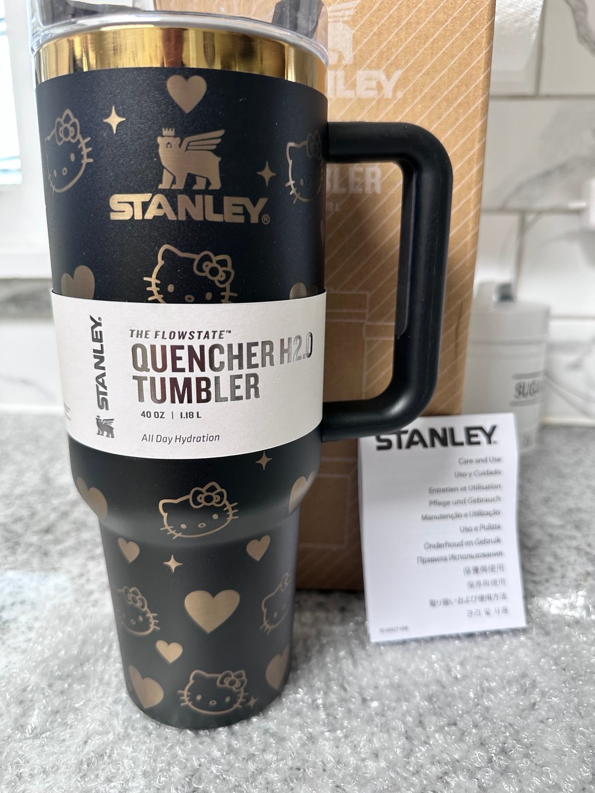 Hello kitty engraved Stanley