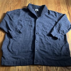 Oak Hill Cardigan Sweater Heather Blue Shawl Collar Button Front Mens 4XLT Prep