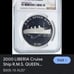 2000 LIBERIA Cruise Ship R.M.S. QUEEN MARY Boat Proof Silver 20 NGC Coin i86672