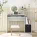 Home Office Computer Desk Space-saving Study Writing Desk with Keyboard Tray