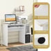 Home Office Computer Desk Space-saving Study Writing Desk with Keyboard Tray