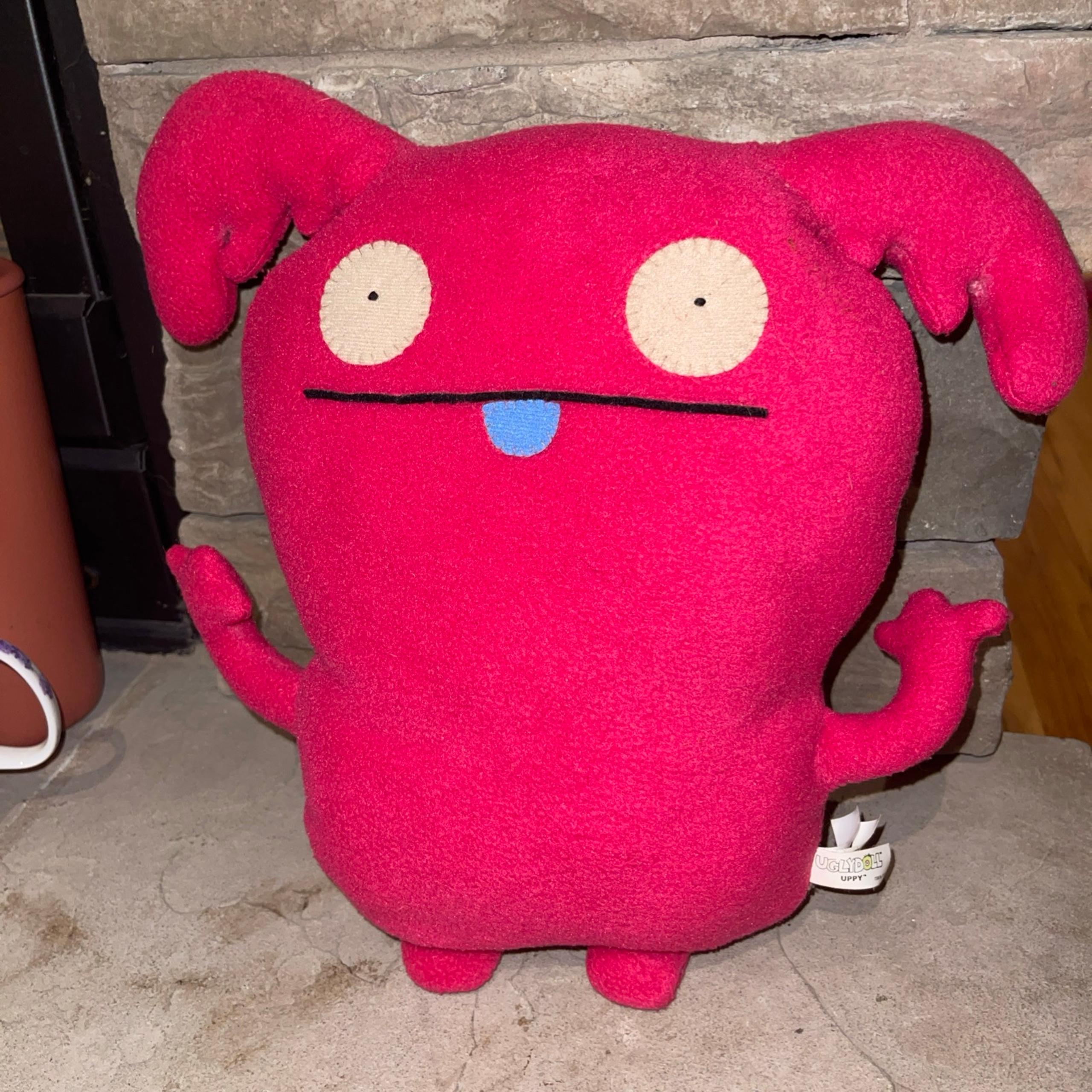 2009 Uglydoll Uppy Plush 14” Pink Fleece Stuffed Toy by Pretty Ugly LLC